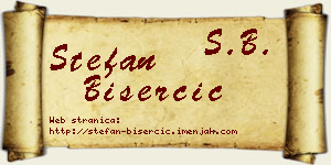 Stefan Biserčić vizit kartica